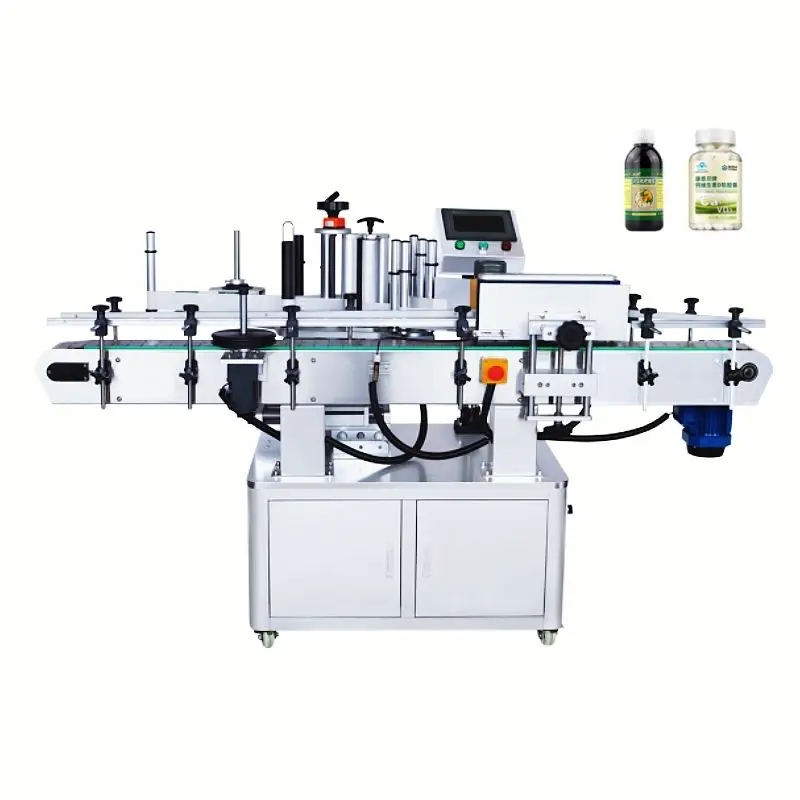 High Speed Full Automatic Adhesive Wine Vitamin Round Can Jar Bottle Sticker Labeling Machine — view 4