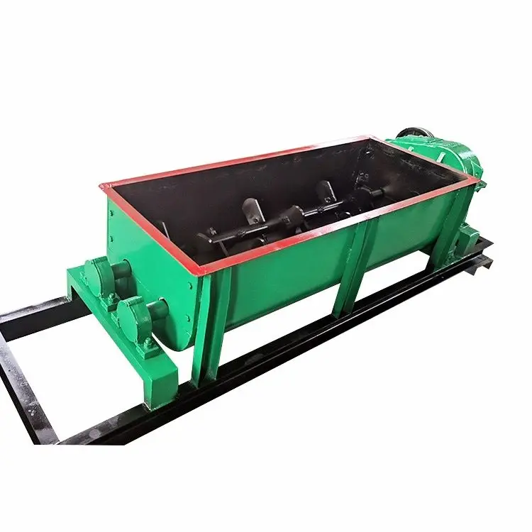 Horizontal Clay Soil Mixing Machine Double Shaft Coal Slurry Sludge Mixer for Clay Brick Machine — view 2