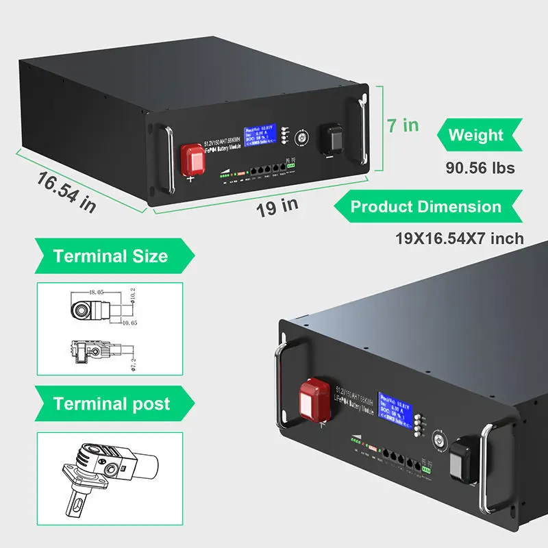 16S Server Rack DIY Box Batteries Battery Pack 48V Energy Storage System for 230 280Ah 302Ah LiFePO4 Battery Box — view 2
