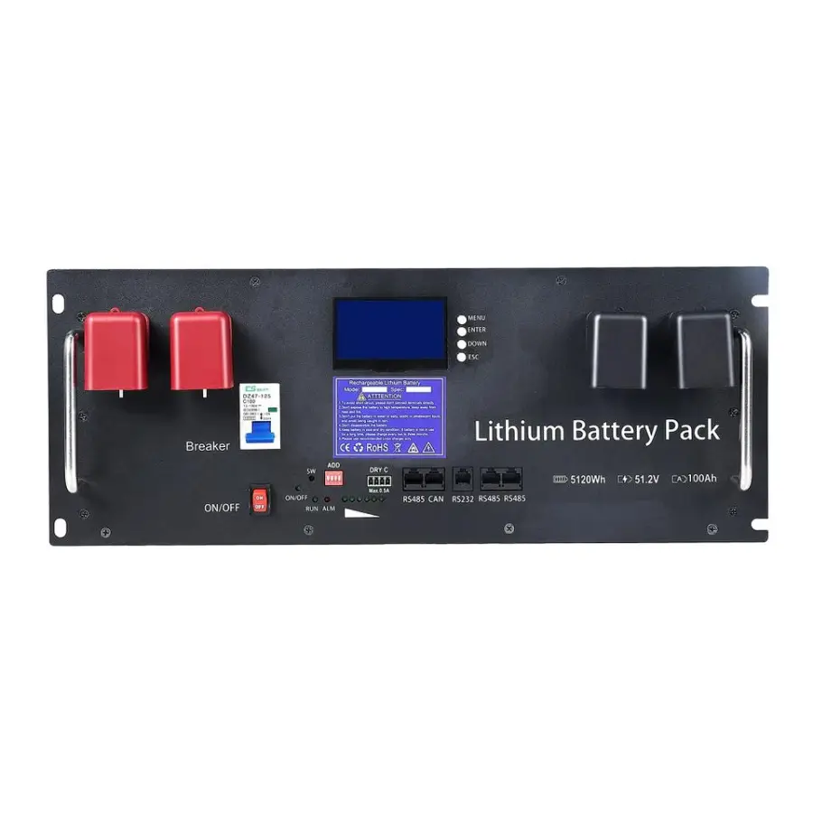 48V 100Ah New Design Rack Mounted 5KWh Solar Rechargeable off Grid Power Battery with Built-in BMS 4U LiFePo4 — view 3
