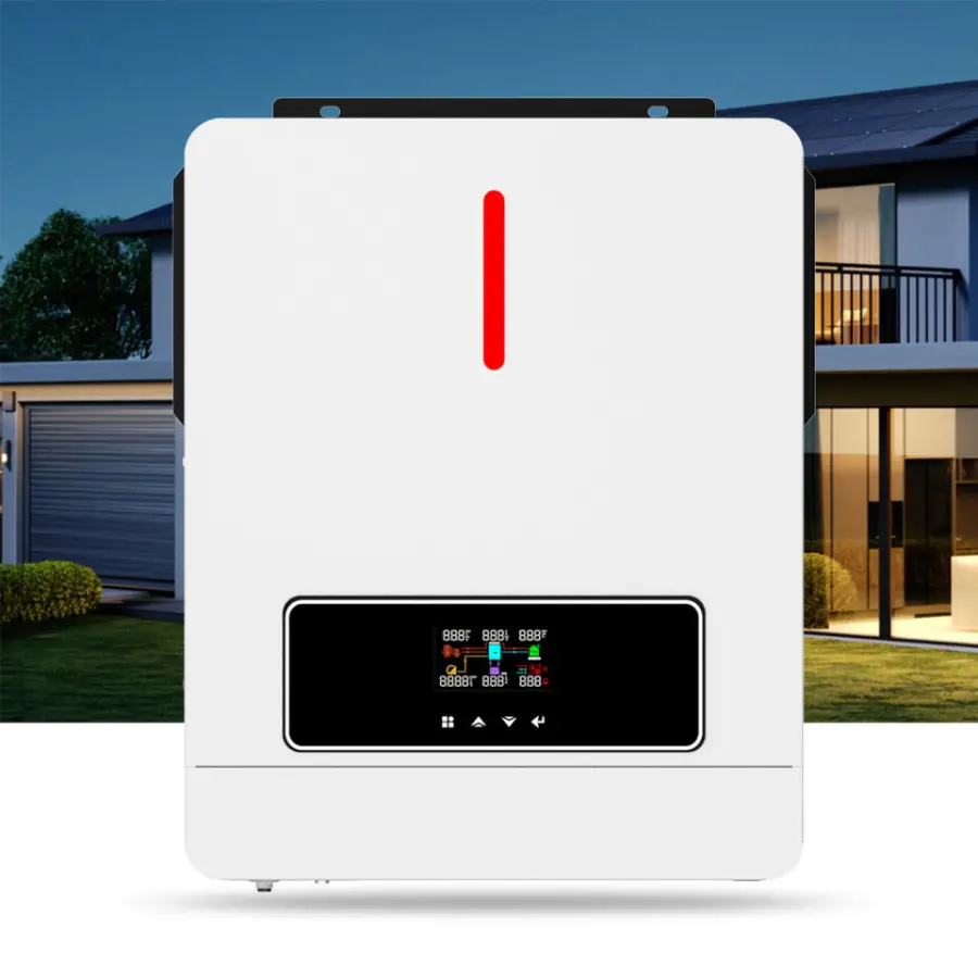 4KW 6KW 7KW 8KW 10KW Smart Dual Output on Off Grid Inverter 24V 48V Pure Sine Wave Hybrid Solar Inverter With MPPT Contr — view 1