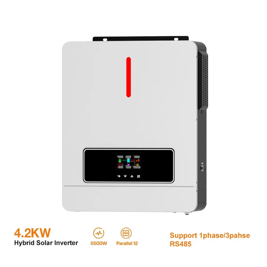 On Grid and off Grid Inverter Hybrid Solar Power Inverter 220V 5Kw 6 Kw 10Kw Single Phase Solare Solar Mppt Inverter — view 3