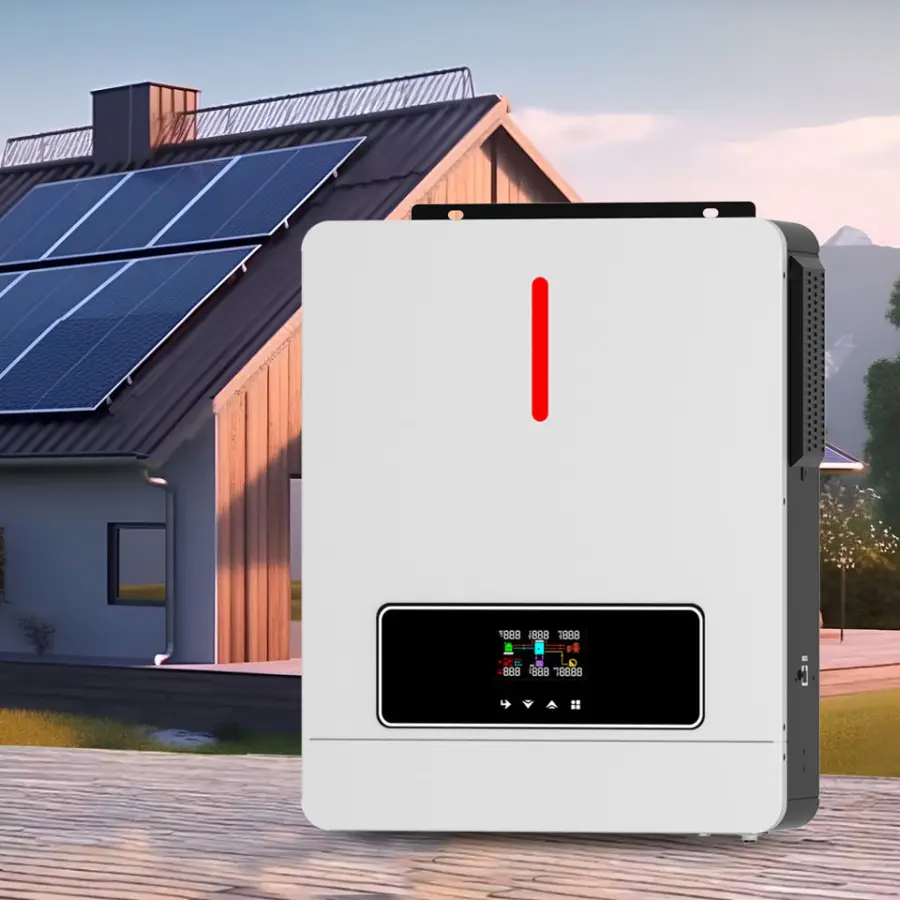 4KW 6KW 7KW 8KW 10KW Smart Dual Output on Off Grid Inverter 24V 48V Pure Sine Wave Hybrid Solar Inverter With MPPT Contr — view 1