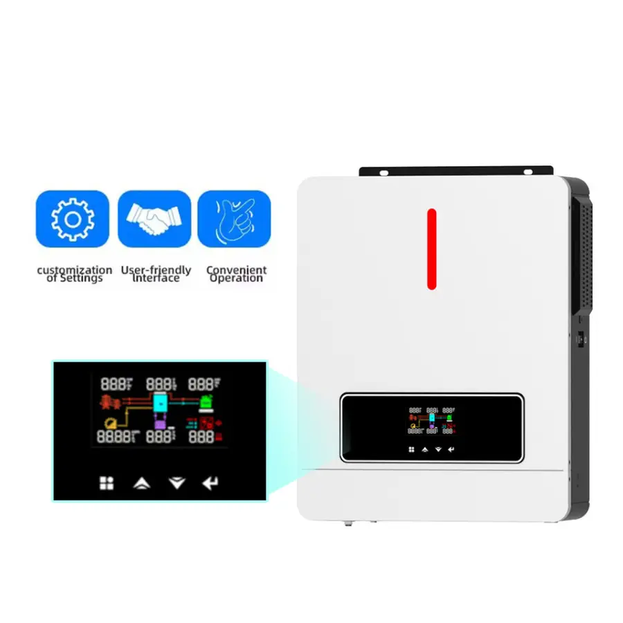 4KW 6KW 7KW 8KW 10KW Smart Dual Output on Off Grid Inverter 24V 48V Pure Sine Wave Hybrid Solar Inverter With MPPT Contr — view 6
