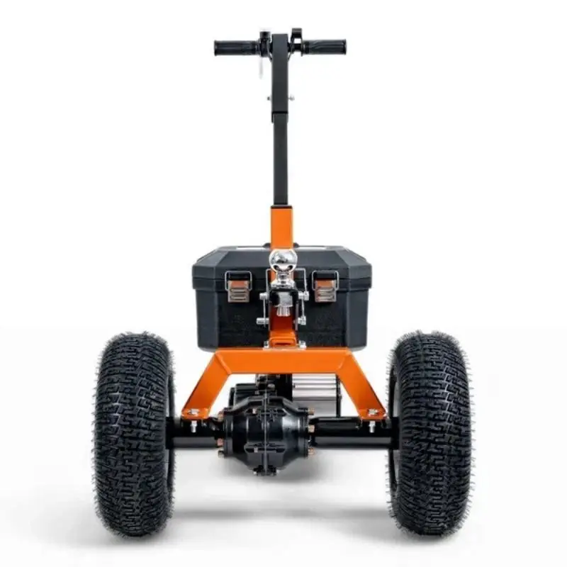 Electric Trailer Frame 24V 7Ah Sealed Lead Acid Battery 800W Heavy Duty Motor Adjustable Thumb Throttle Trailer Dolly — view 2