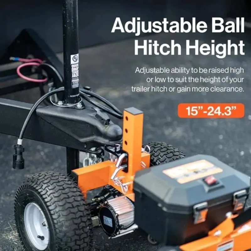 Electric Trailer Frame 24V 7Ah Sealed Lead Acid Battery 800W Heavy Duty Motor Adjustable Thumb Throttle Trailer Dolly — view 6