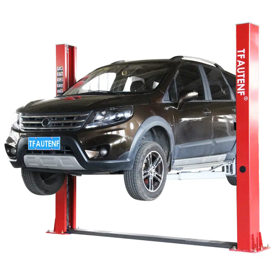 TFAUTENF 4.5T 1000LBS Base Plate Hydraulic Two Post Car Hoist Hydraulic Lift 2 Post Car Lift — view 1