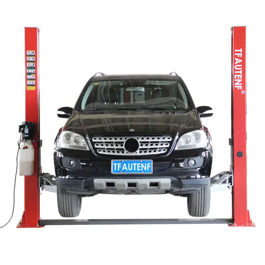 TFAUTENF 4.5T 1000LBS Base Plate Hydraulic Two Post Car Hoist Hydraulic Lift 2 Post Car Lift — image 3