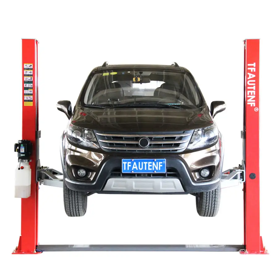 TFAUTENF 4.5T 1000LBS Base Plate Hydraulic Two Post Car Hoist Hydraulic Lift 2 Post Car Lift — image 4