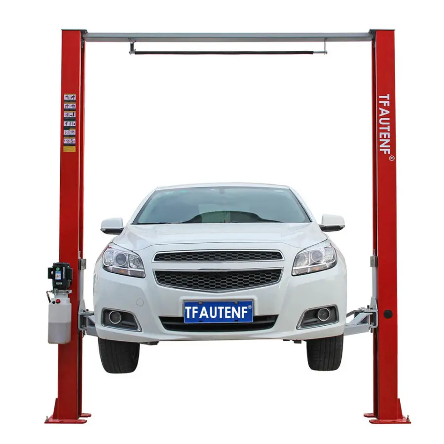 TFAUTENF Auto Repair and Maintenance Hydraulic 4 Tons Clear Floor Auto Hoist/2 Post Vehicle Lift/Two Post Car Hoist — view 1