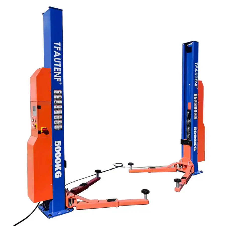 TFAUTENF 5T Hydraulic Intelligent Digital Screen Free Installation 2 Post Column Lift Two Post Car Lift with Electrical — view 1