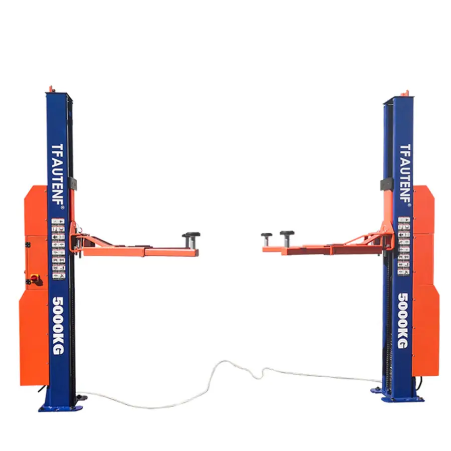 TFAUTENF 5T Hydraulic Intelligent Digital Screen Free Installation 2 Post Column Lift Two Post Car Lift with Electrical Unlock — image 4