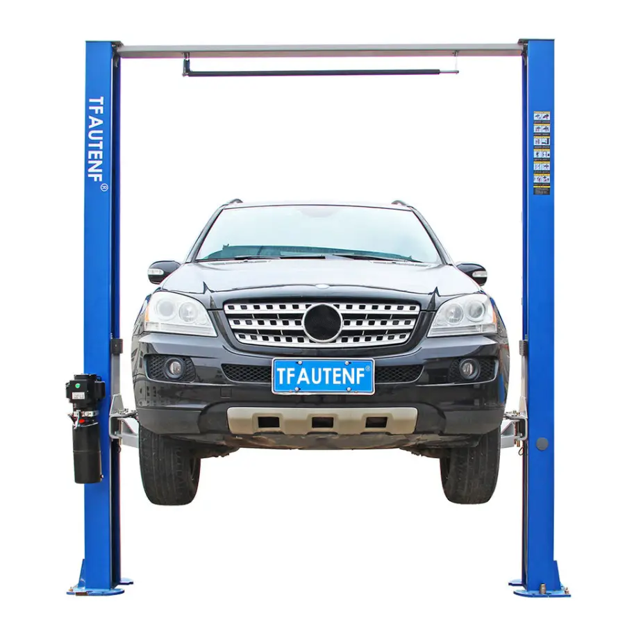 TFAUTENF Clear-floor Type Hydraulic Bilateral Manual Unlocking Two Post Car Lift with 4.5t Lifting Capacity — view 1