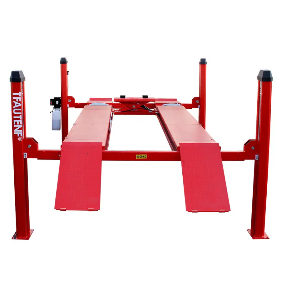 Autenf Trade Assurance Garage Equipment CE Hydraulic Car Four Column Lifter 4 Post Alignment Lift — view 1