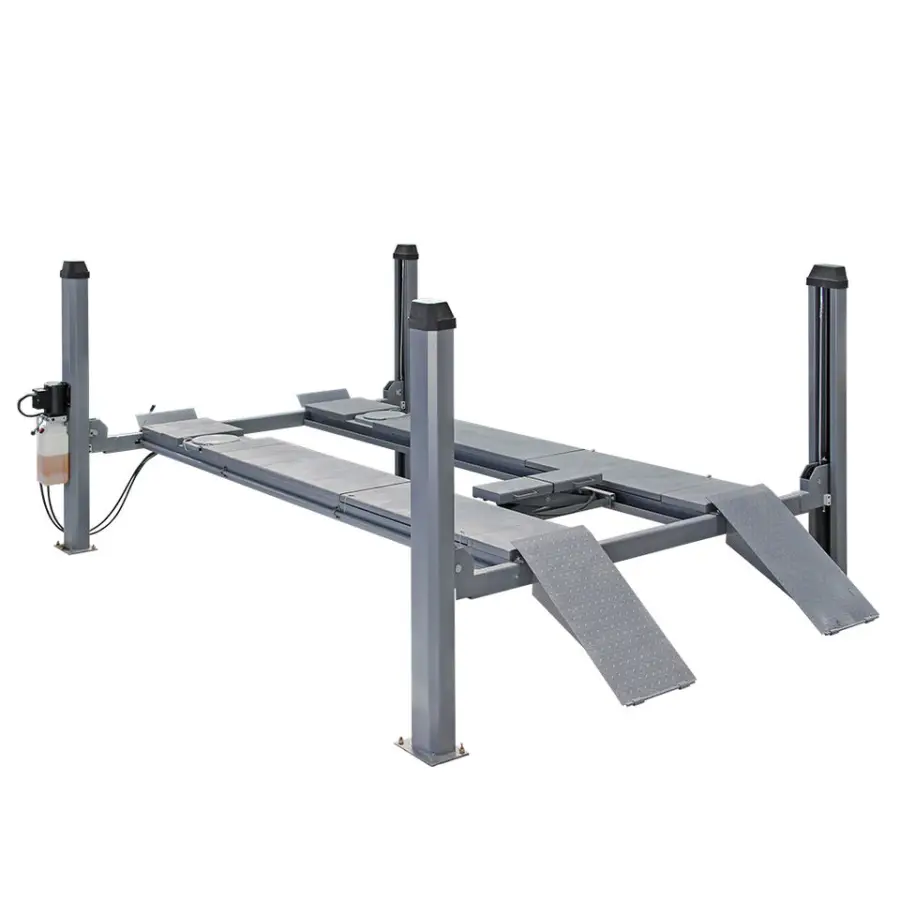TFAUTENF Electric-hydraulic Pump Manual Unlocking Four Post Car Lift with 5t Lifting Capacity — view 2