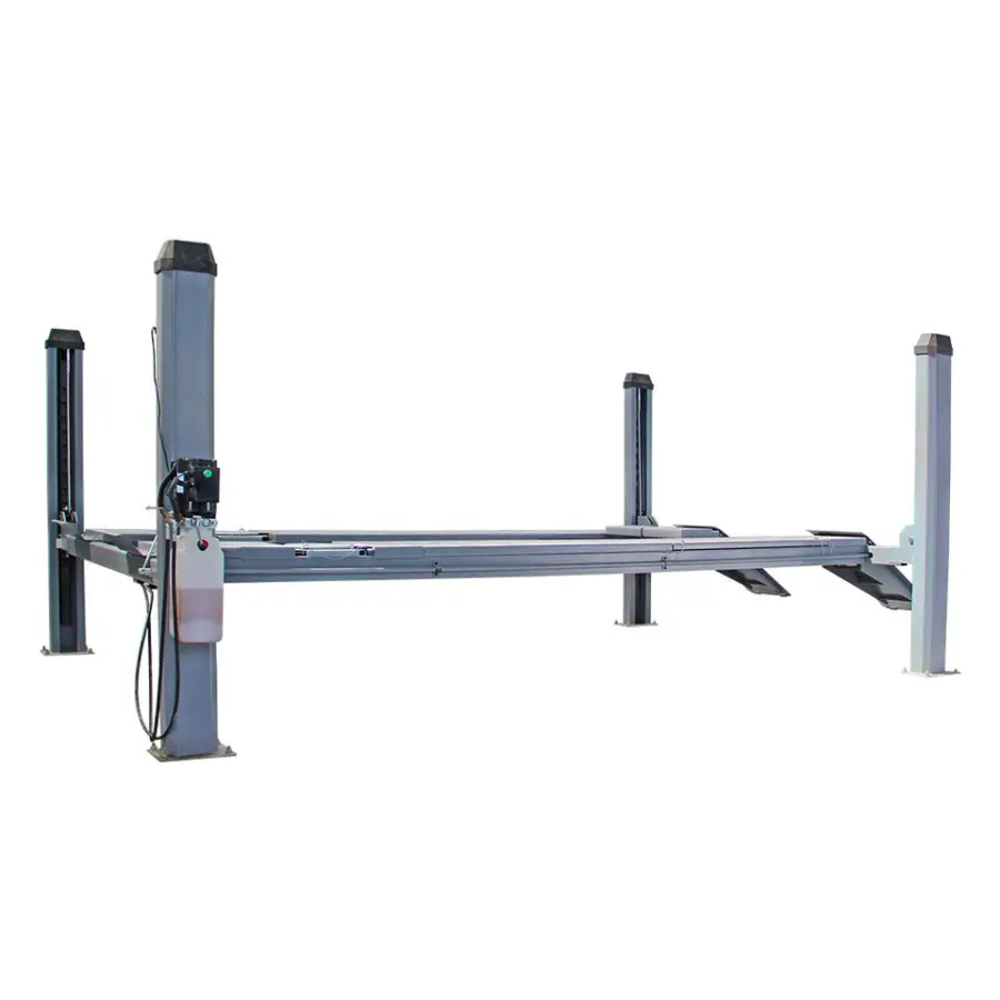 TFAUTENF Electric-hydraulic Pump Manual Unlocking Four Post Car Lift with 5t Lifting Capacity — view 5