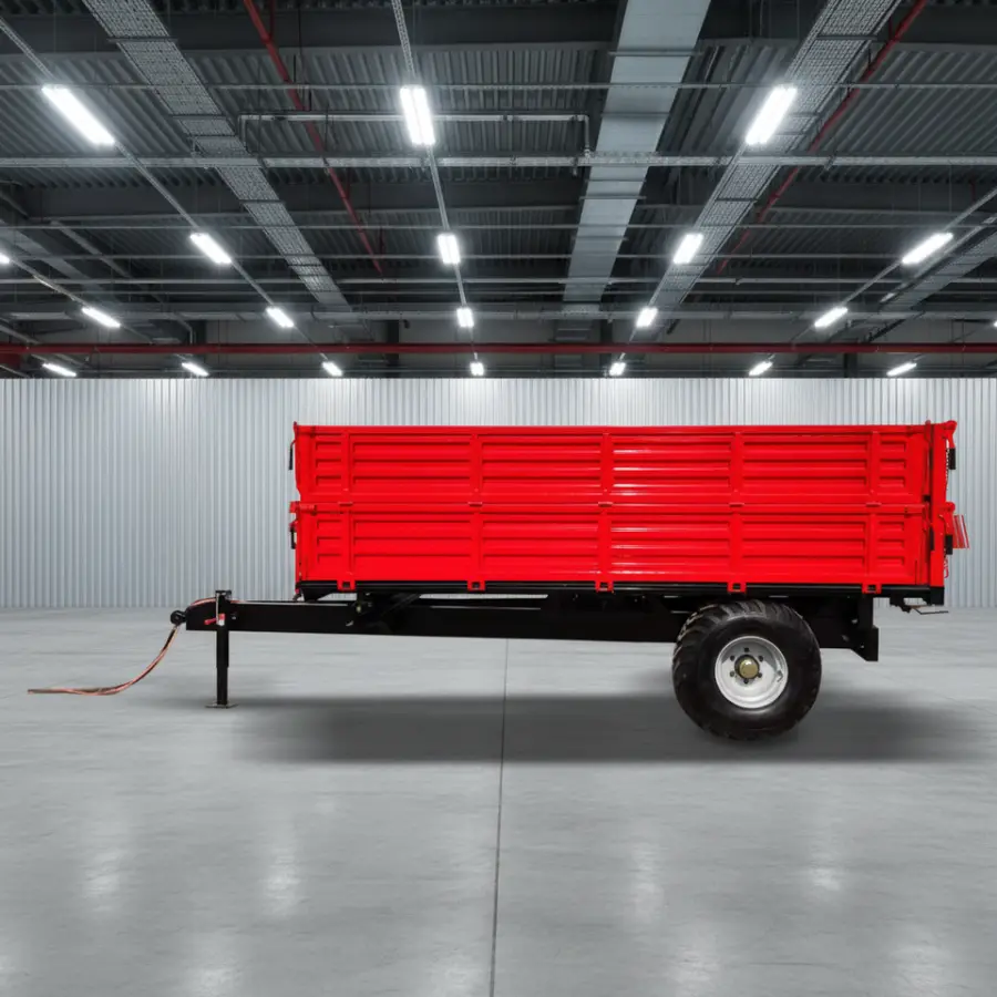 Dump Farm Trailer 5ton Tractor Hydraulic Tipper Three-way Dump with Motor High Productivity Durable Design — image 3