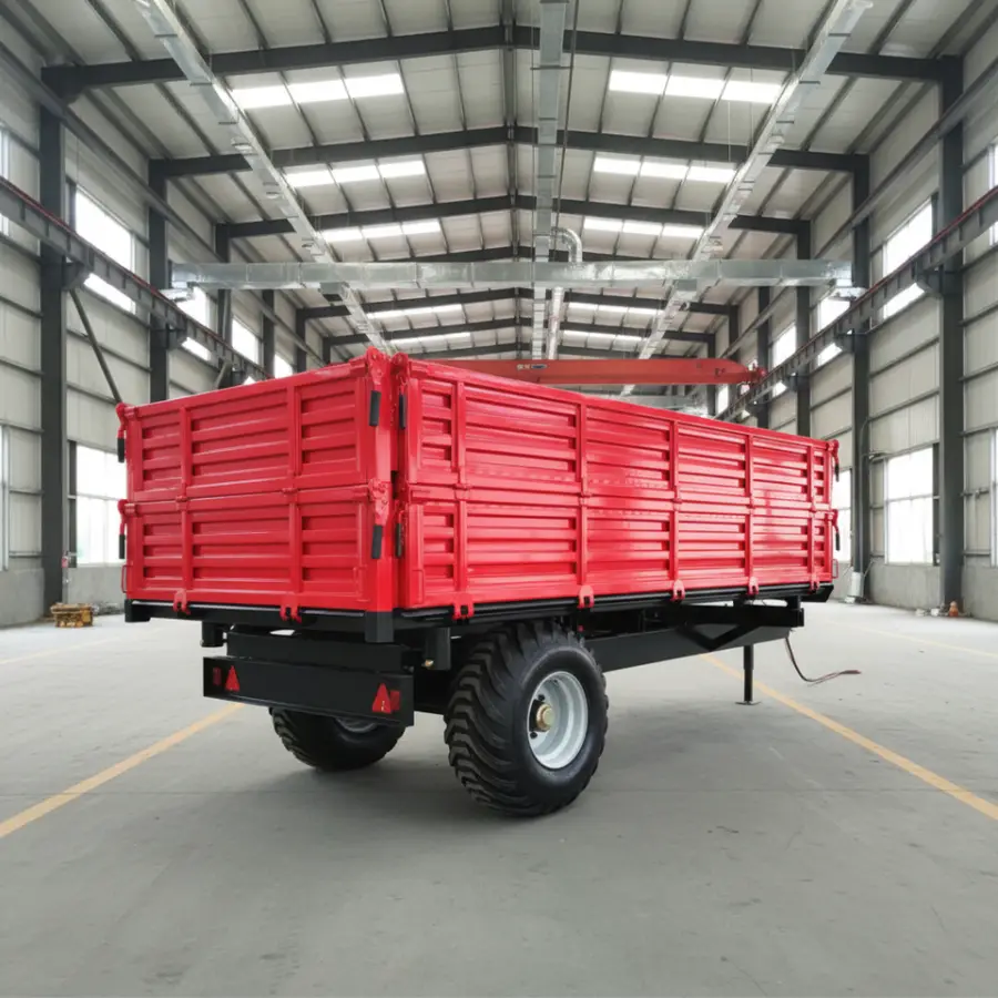 Dump Farm Trailer 5ton Tractor Hydraulic Tipper Three-way Dump with Motor High Productivity Durable Design — image 7