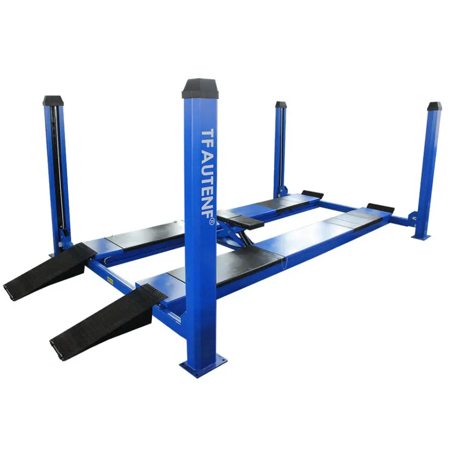 Autenf 4T 5.5Ton 3d 4 Post Wheel Alignment Lift Four Post Hydraulic Car Lift — view 1