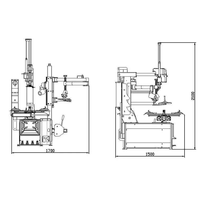 CE China Factory 12-26'' Tiltback Tower Automatic Car Tyre Tire Changer Machine with Swing Arm — image 7
