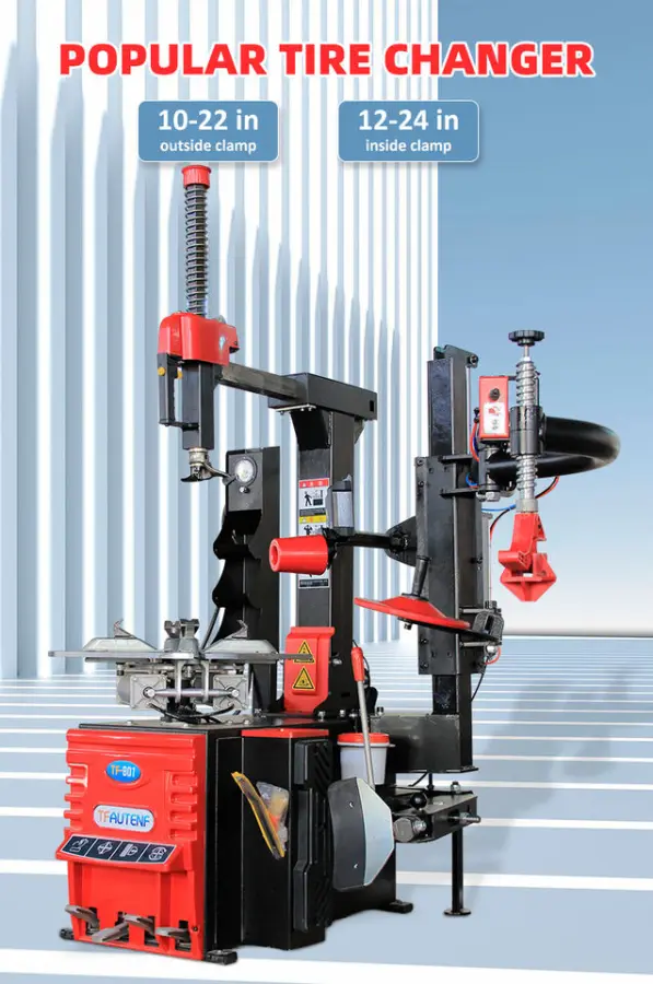 24" Capacity Car Tire Changer with Tilt-back Tower and Right-hand Swing Arm for Auto Tire Changing Service — image 7