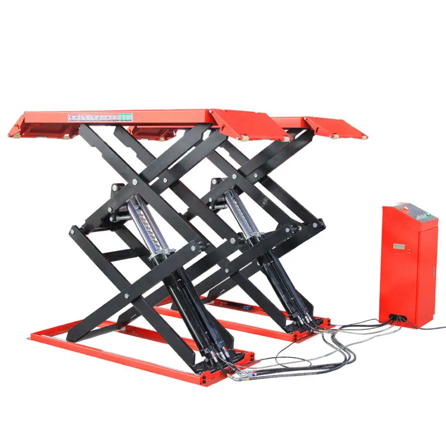 Hydraulic 3.5T/4T Super Thin Ultra-thin Car Lift Scissor Car Jack Lift — view 1