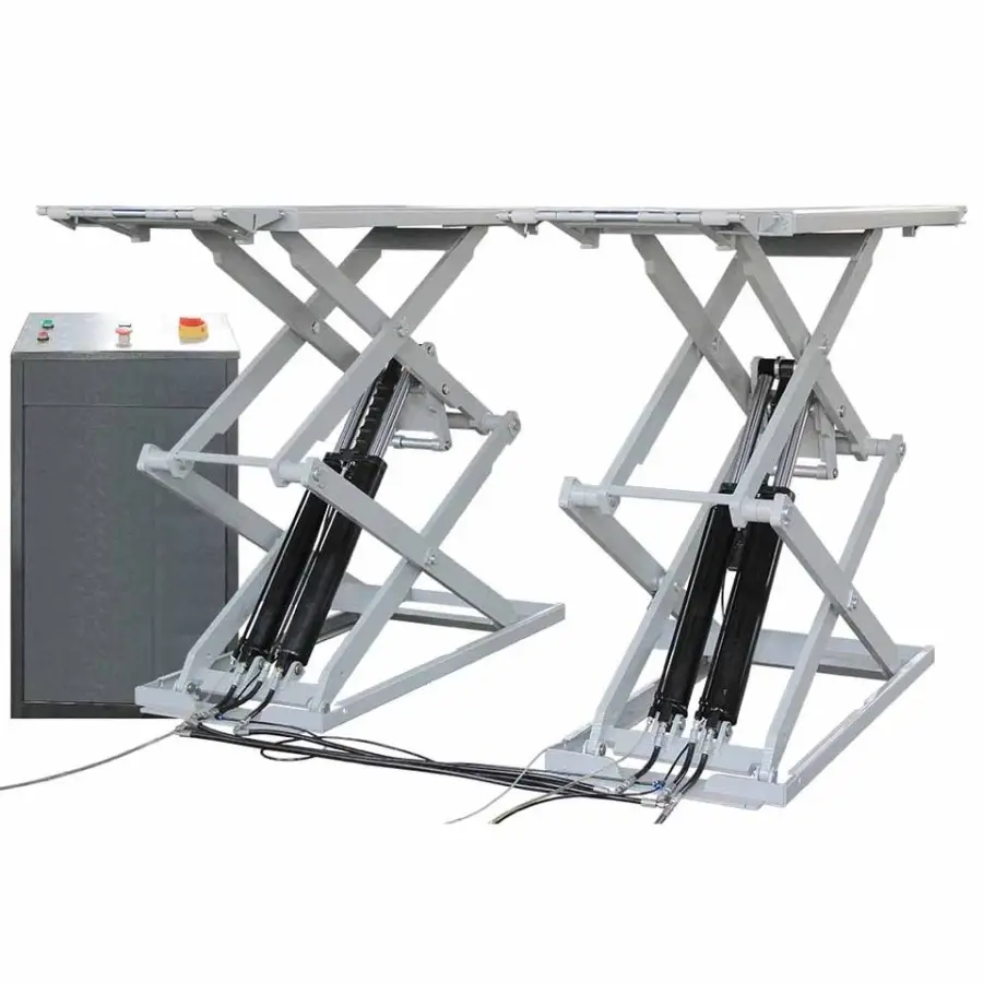 TFAUTENF 3T 3.5T Hydraulic Car Ultra-thin Scissor Lift 3tons Scissor Car Lift Scissor Car Jack Lift — view 1