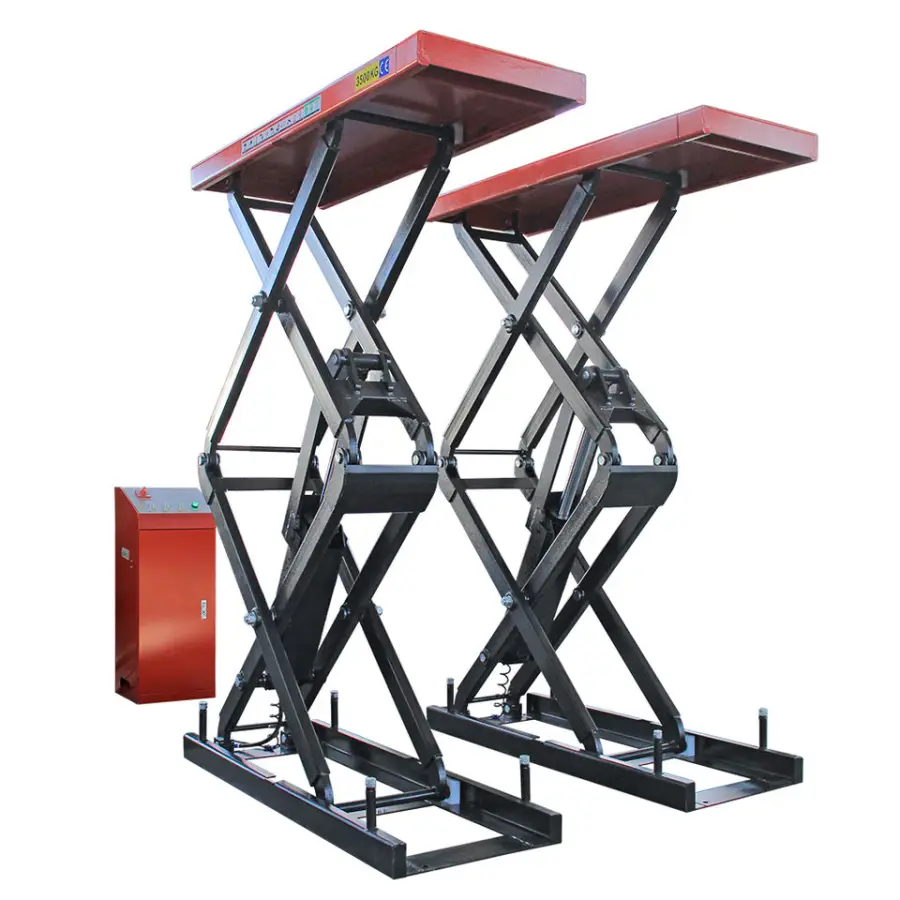 Car Workshop Factory Cheap CE Pneumatic Lock Hydraulic In-ground 3 Tons/3.5 Tons Scissor Auto Elevator Car Scissor Lift — view 1