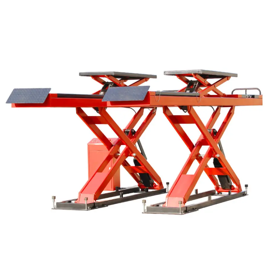 TFAUTENF In-ground Big Car Scissor Lift with Hydraulic Lift for Wheel Alignment — view 1