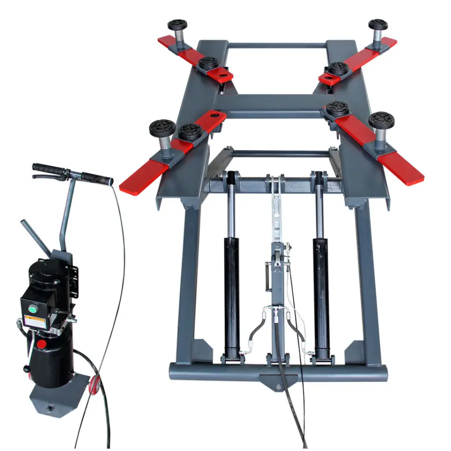 TFAUTENF 2800kg Lifting Capacity Portable Mobile Scissor Lift Hydraulic Car Lift — view 1