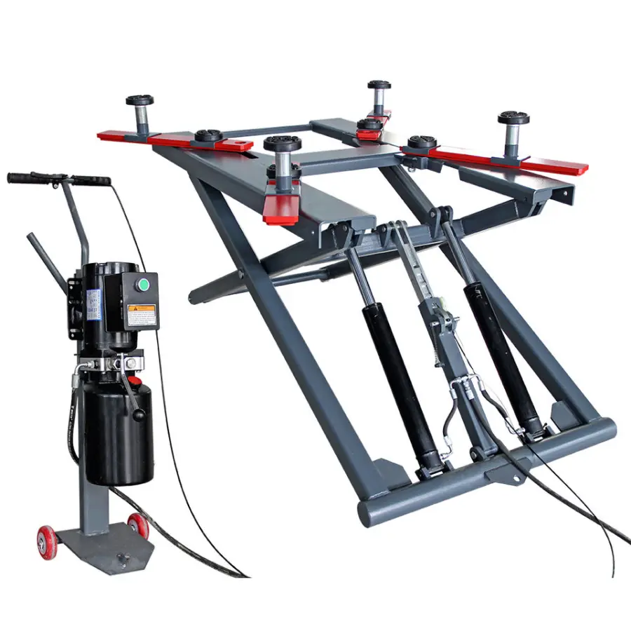 TFAUTENF 2800kg Lifting Capacity Portable Mobile Scissor Lift Hydraulic Car Lift — image 2
