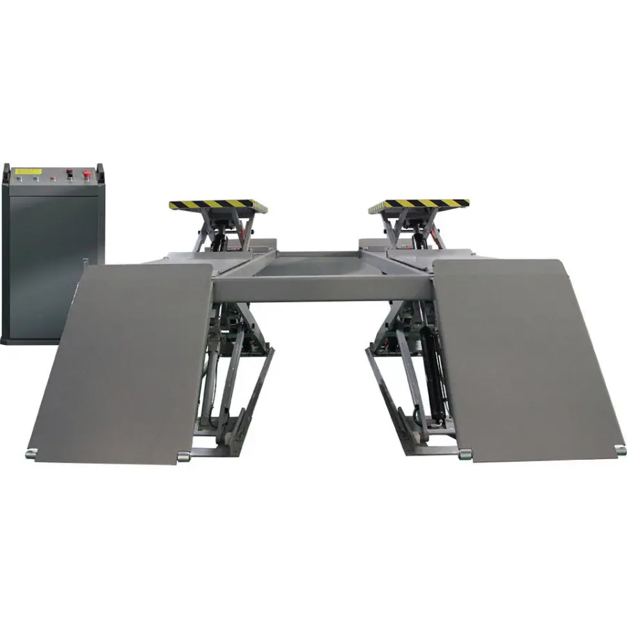 AUTENF on Ground Large Car Scissor Lift Super Thin Double Scissor Lifts with 3500 kg Lifting Capacity Full Rise Big Auto — view 3