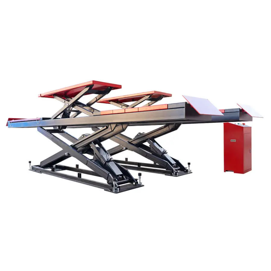 4 Tons 5 Tons Hydraulic in Ground Main-sub Scissor Car Lift Elevator for Wheel Alignment Service — image 3