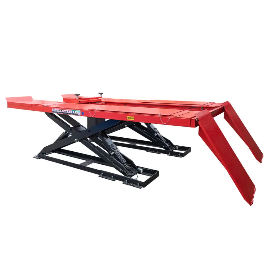 TFAUTENF on Ground Type Big Electric Hydraulic Scissor Car Lift Hoist Wheel Alignment Lift — view 1
