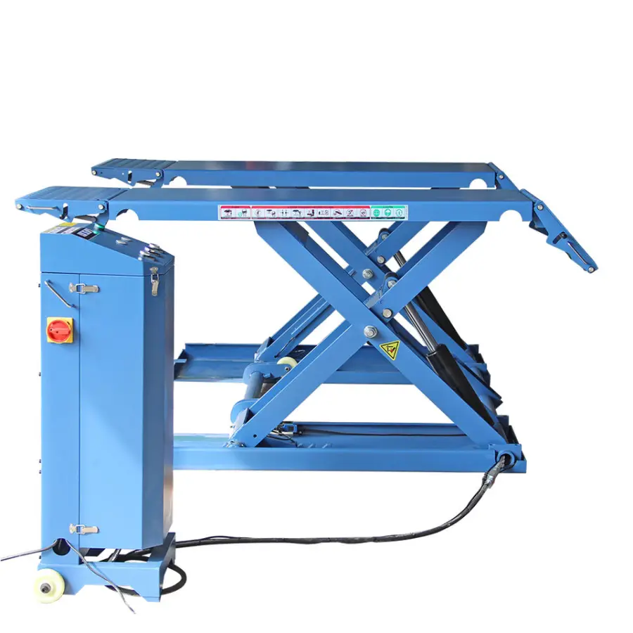 TFAUTENF CE Mid Rise Movable Hydraulic Ground Scissor Car Lift Hoist Mobile Car Lift — image 4