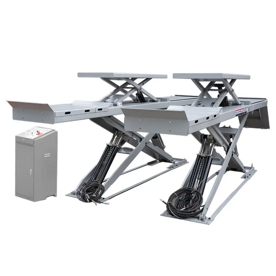 TFAUTENF CE Hydraulic Super Thin 3.5 Ton 5 Ton Ground Hydraulic Large Car Alignment Scissor Lift with Auxiliary Jack — image 5