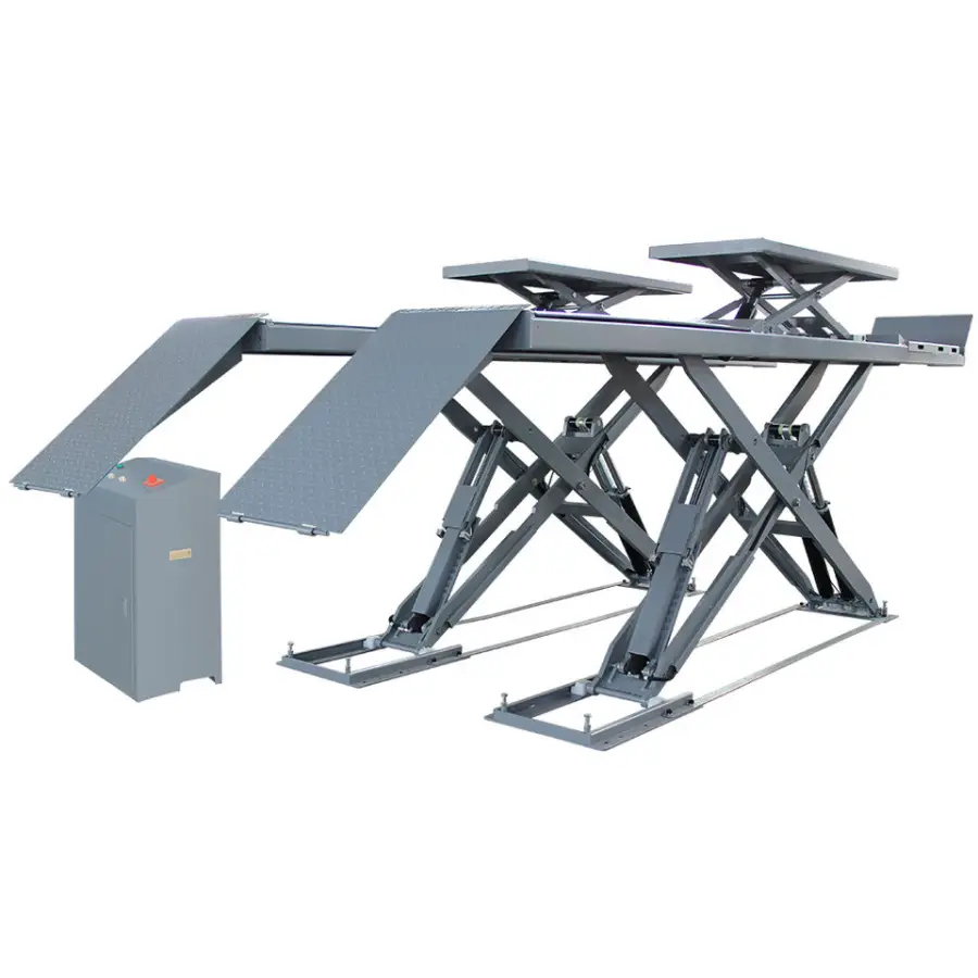 Garage Equipment Super Thin 4T Ground Hydraulic Car Large Wheel Alignment Scissor Lift — image 3