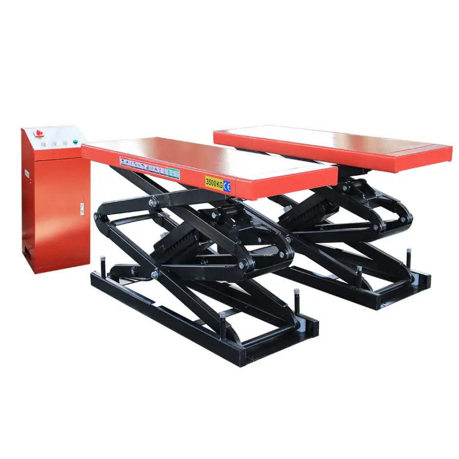 AUTENF 3500kg In-ground Scissor Car Hoist Mini Hydraulic Car Repair Lift Underground Vehicle Lifter with Ce Hydraulic Car Lift — image 3