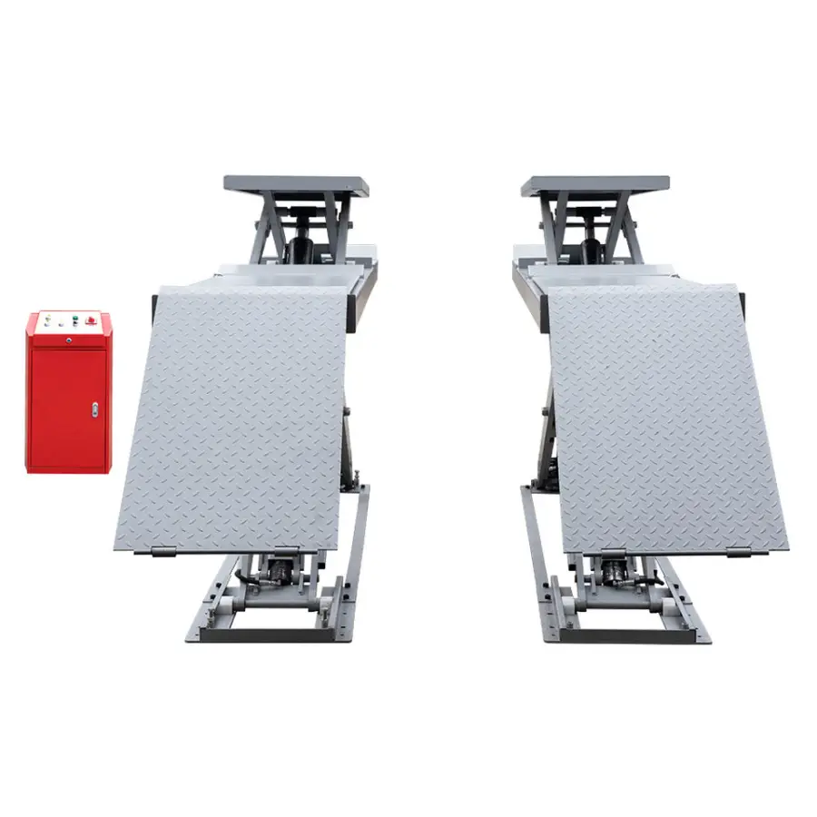 TFAUTENF Hydraulic on Ground Type Big Auto Scissor Car Lift / Elevator / Hoist with Second Lifter — image 5