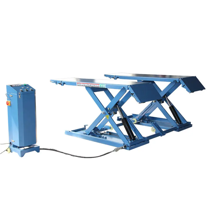 TFAUTENF Cheap Hydraulic Mid-rise Portable Scissor Car Lift — view 3
