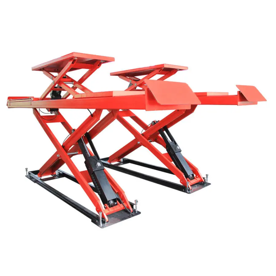 TFAUTENF Hydraulic 4 Tons In-ground Car Alignment Scissor Lift for Auto Workshop Wheel Aligner — view 1