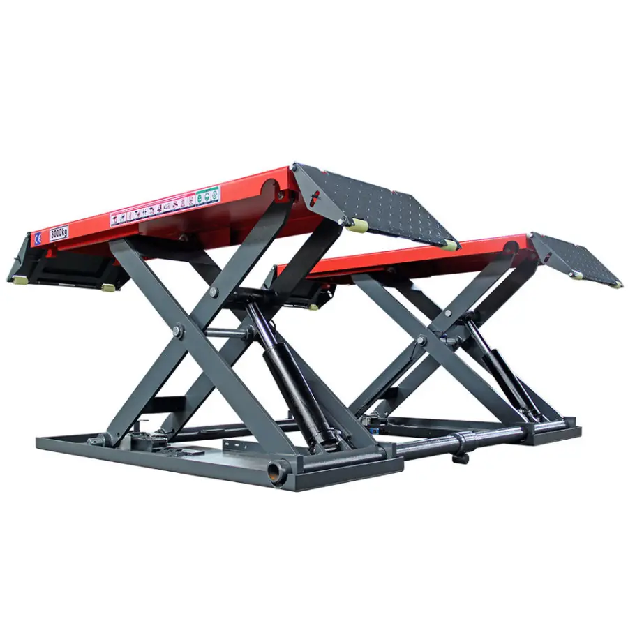 TFAUTENF Cheap Hydraulic Mid-rise Portable Scissor Car Lift — image 3