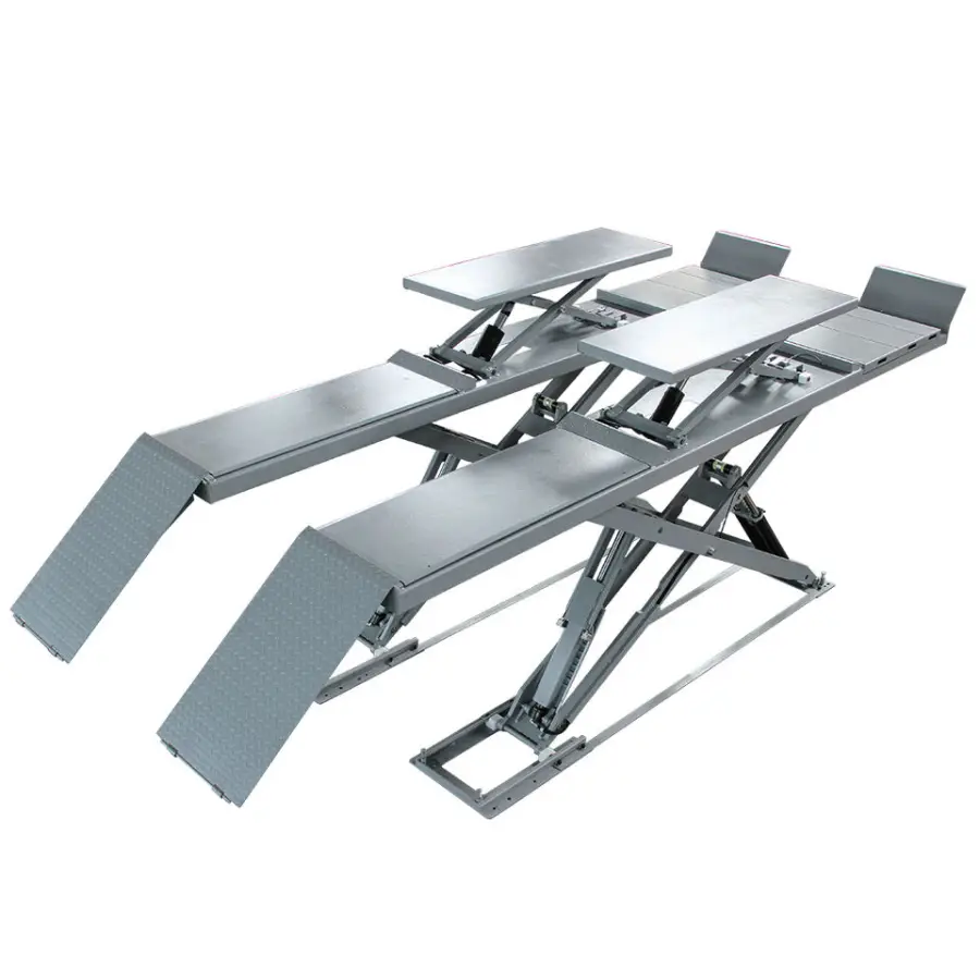TFAUTENF Hydraulic 4 Tons On-ground Car Alignment Scissor Lift for Auto Workshop Wheel Aligner — image 3