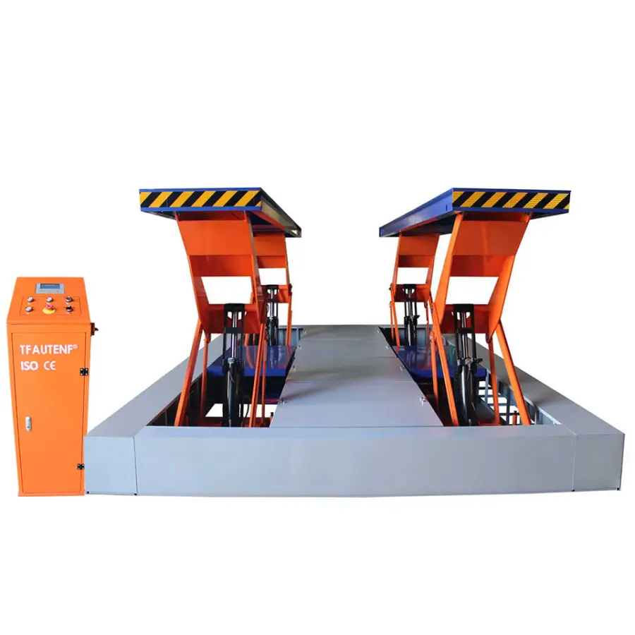 TFAUTENF CE ISO Electrical Cabled Inground Pit 10T Hydraulic 10000kg Heavy Duty Large Bus Scissor Lift — image 4