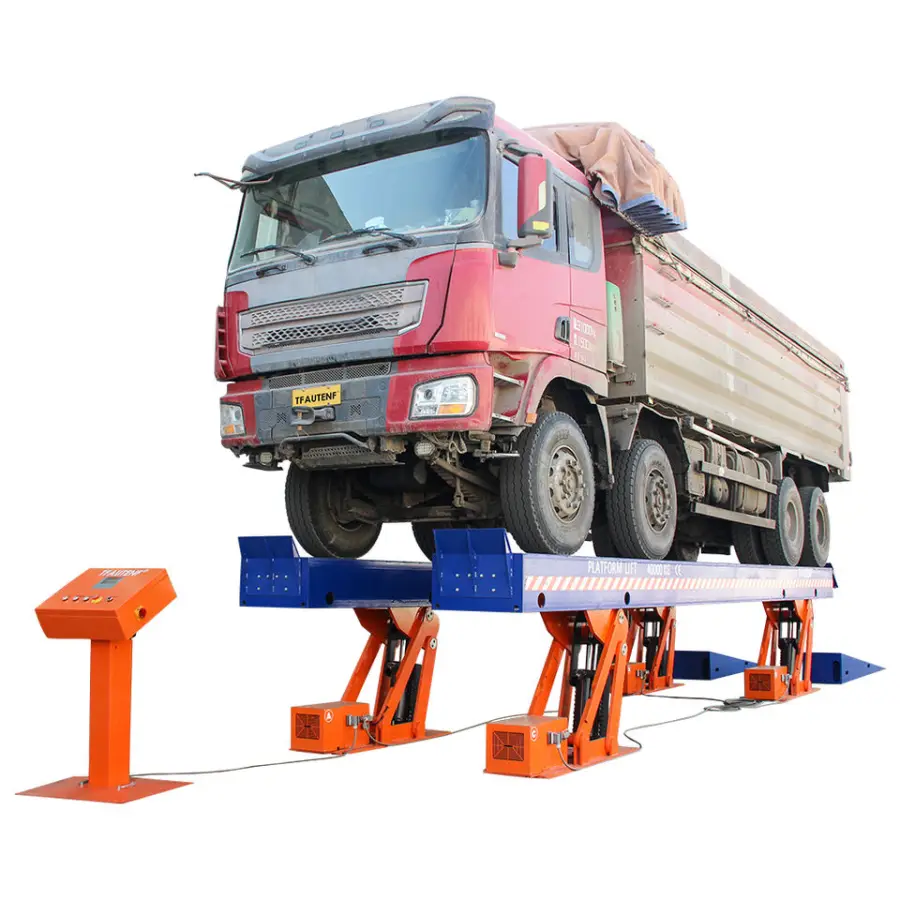 TFAUTENF CE Hydraulic Heavy Duty Cabled 10T/20T/30T/40T Bus Platform Truck Scissor Lift — view 1