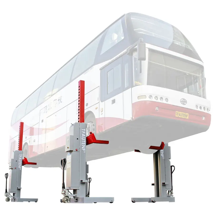 China Autenf CE 30T Heavy Duty Four Cylinder Hydraulic Truck Lift 5.5T 7.5T Capacity Four Post Lift Truck Column Lift — view 1