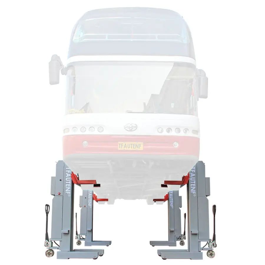 China Autenf CE 30T Heavy Duty Four Cylinder Hydraulic Truck Lift 5.5T 7.5T Capacity Four Post Lift Truck Column Lift — view 3