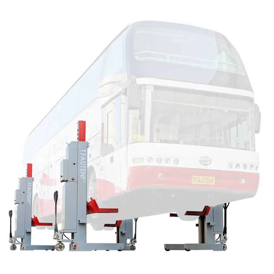 China Autenf CE 30T Heavy Duty Four Cylinder Hydraulic Truck Lift 5.5T 7.5T Capacity Four Post Lift Truck Column Lift — view 5