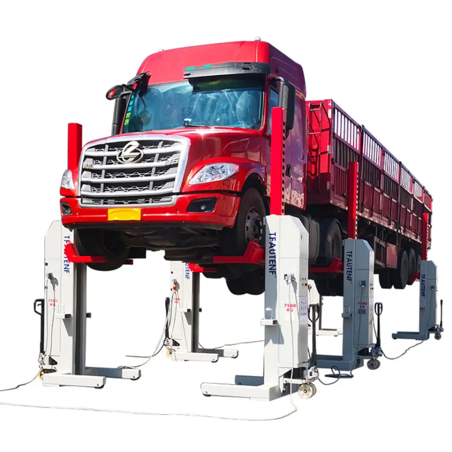 Wired Cabled Heavy Duty Hydraulic Mobile Column Lift Lifting Jack / Truck Lift / Lifter for Commercial Vehicles — view 1