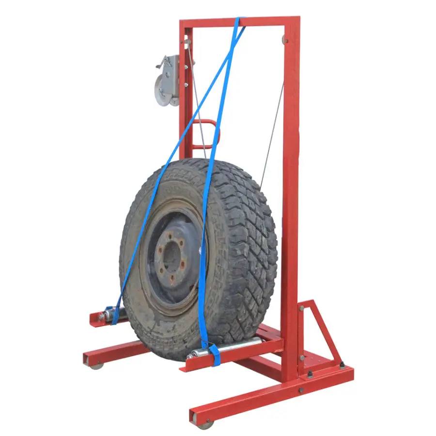TFAUTENF 120 kg Lifting Capacity Mechanical Truck Tire Lifter for Truck Tyre Lifting — view 2